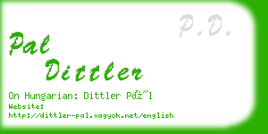 pal dittler business card